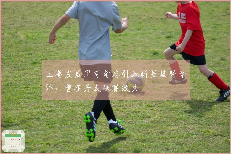 上港左后卫可考虑引入新星接替李帅，曾在丹麦联赛效力